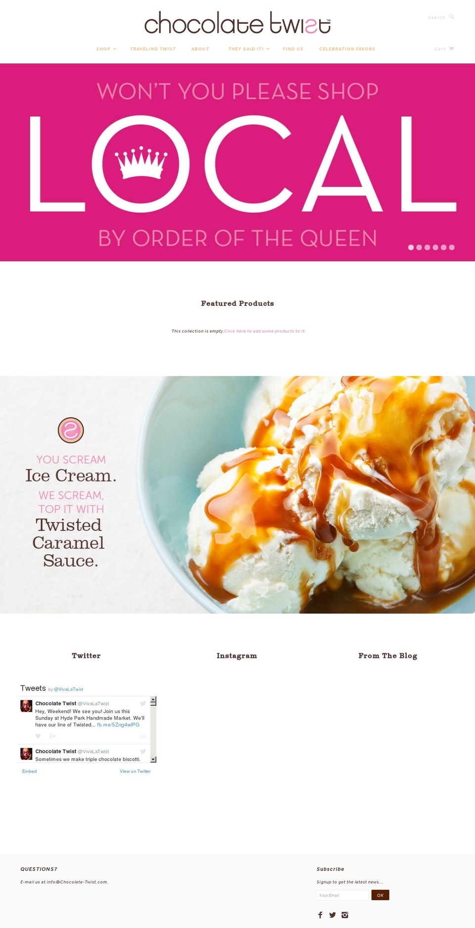chocolate-twist.com shopify website screenshot