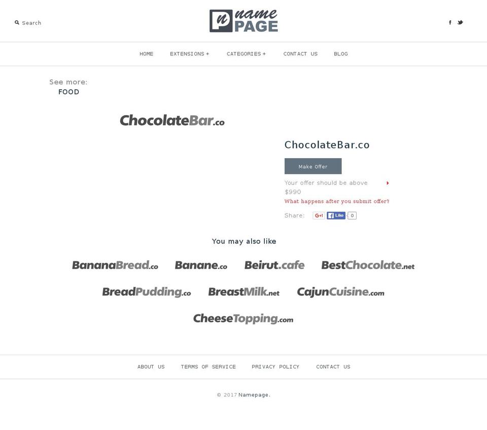 chocolatebar.co shopify website screenshot