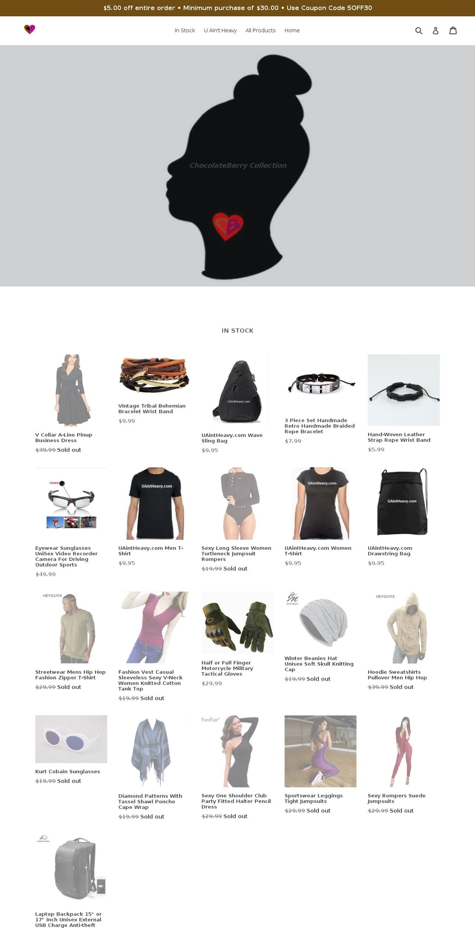 chocolateberry.com — Shopify storefront screenshot
