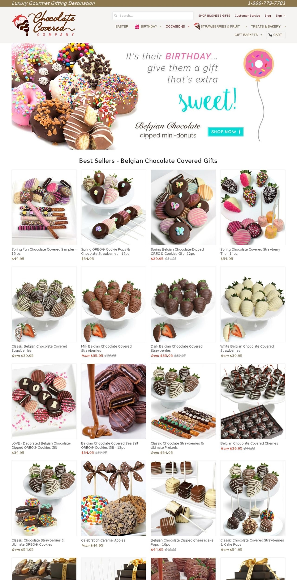 chocolatecoveredcompany.com shopify website screenshot