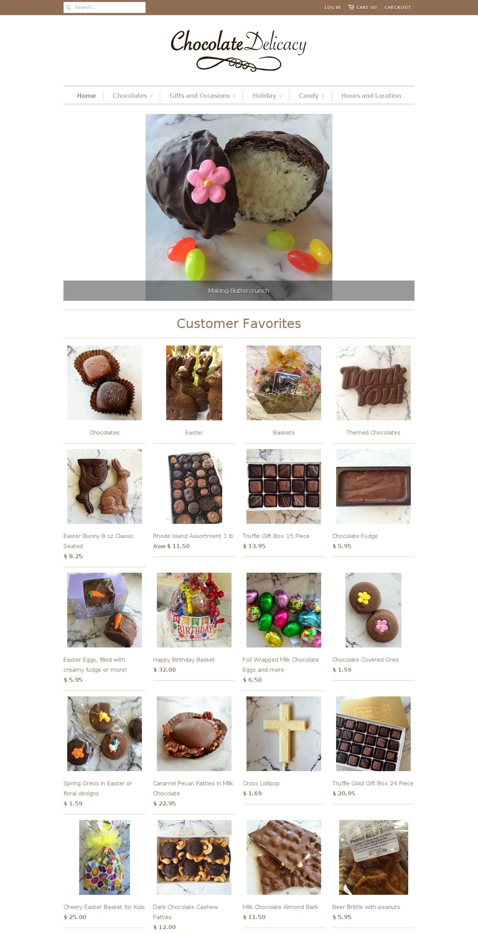 chocolatedelicacy.com shopify website screenshot