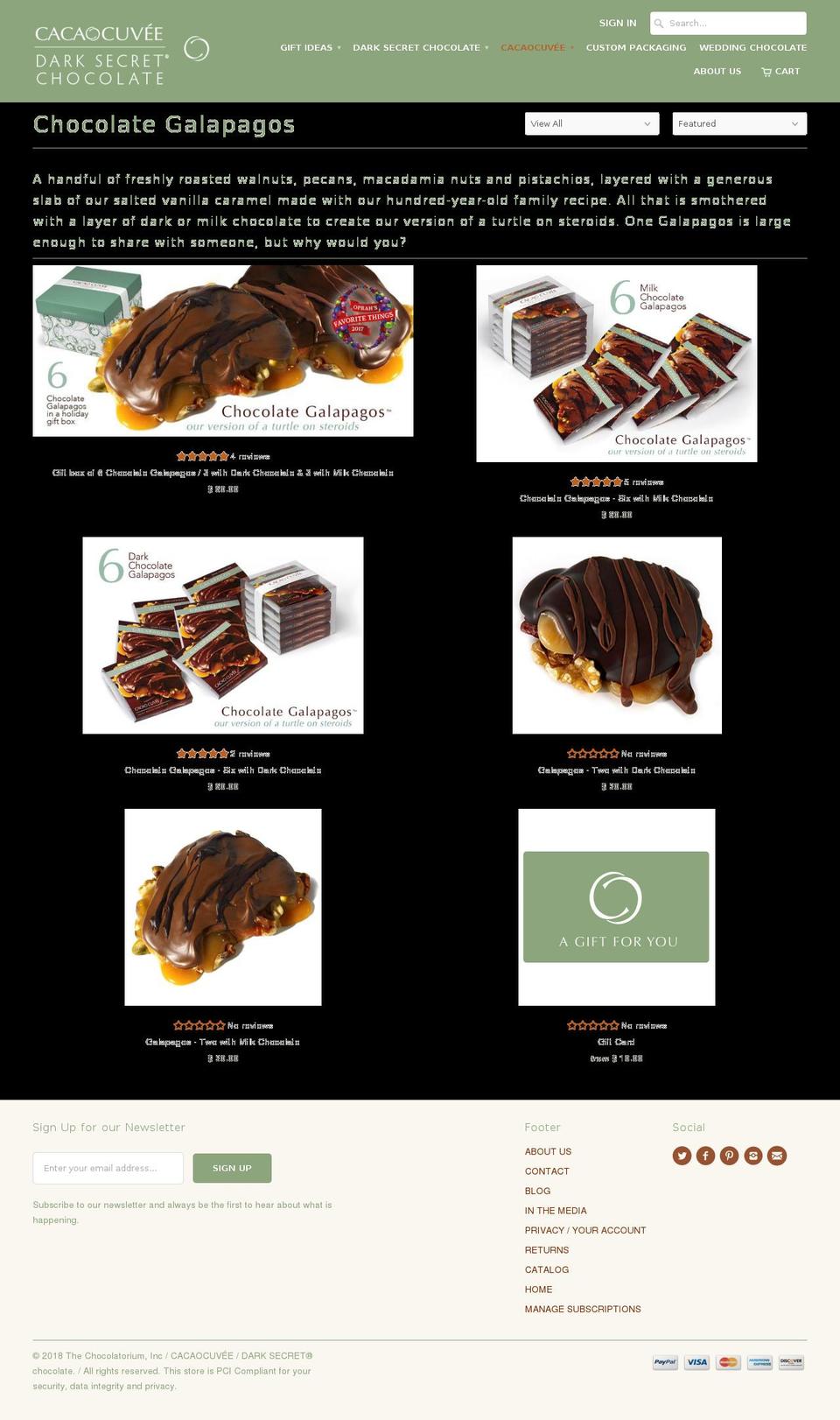 chocolategalapagos.com — Shopify storefront screenshot
