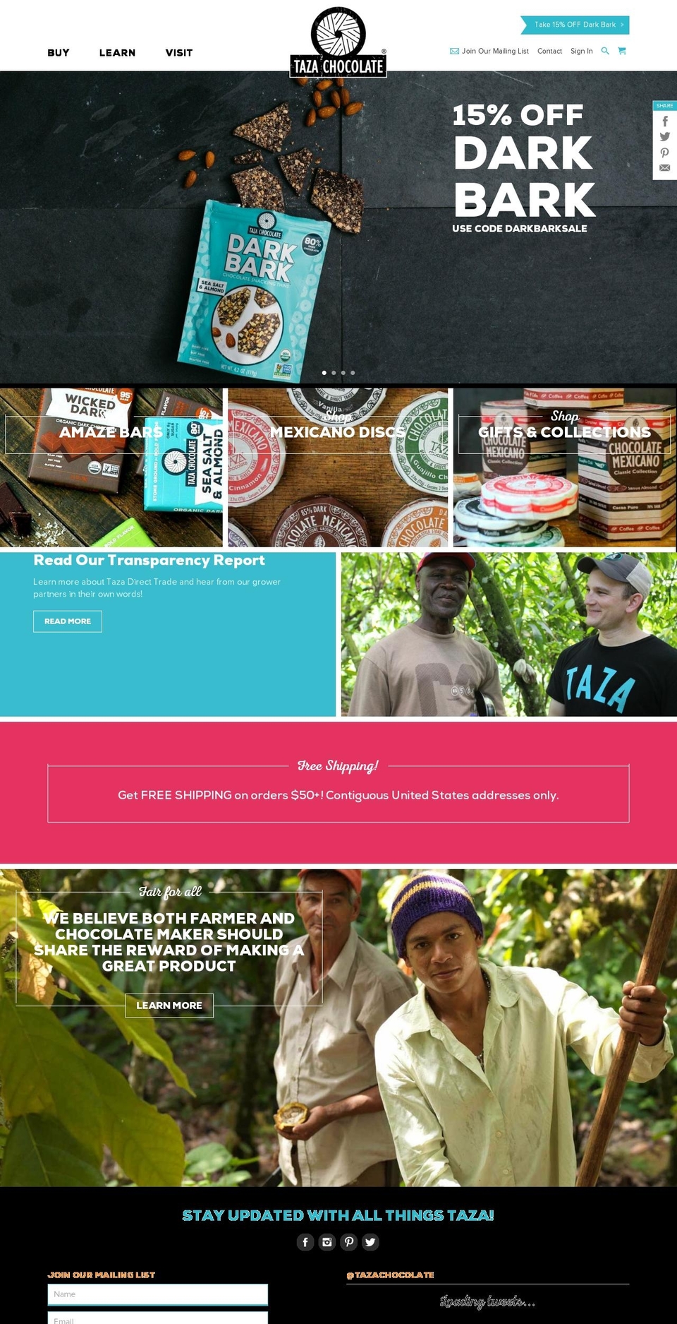 Production - Taza Chocolate 2018 Shopify theme site example chocolatemexicano.com