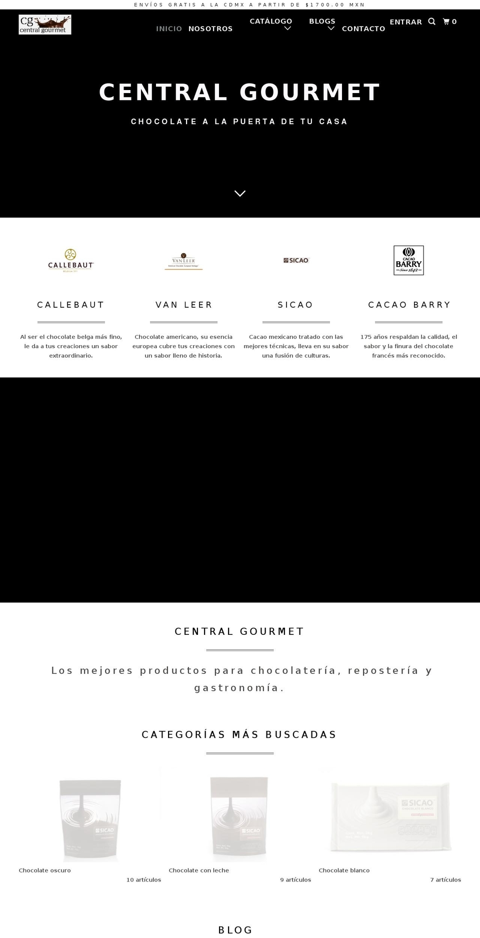 chocolateria.mx shopify website screenshot