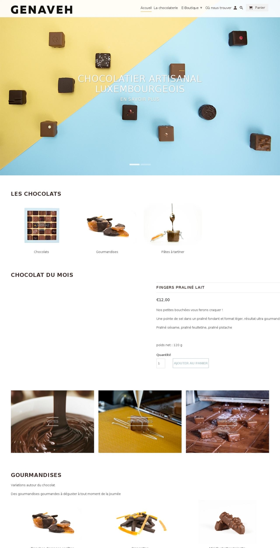 chocolaterie-genaveh.com — Shopify storefront screenshot
