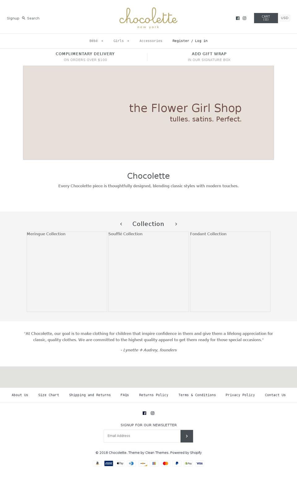 chocoletteny.com — Shopify storefront screenshot