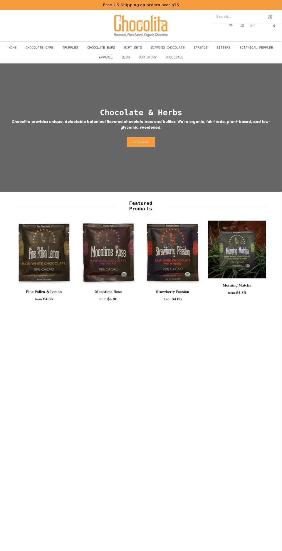 chocolita.com shopify website screenshot