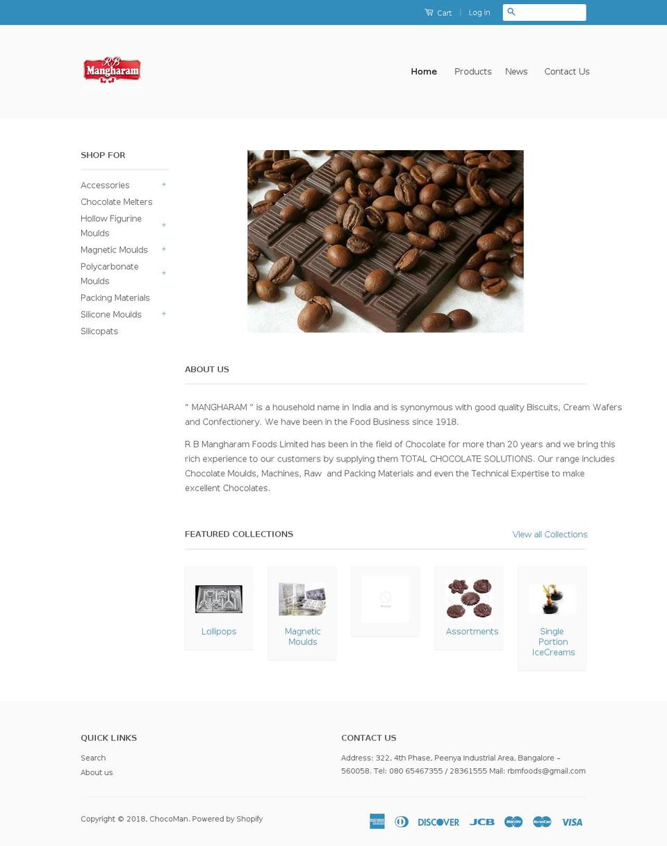 chocoman.in shopify website screenshot