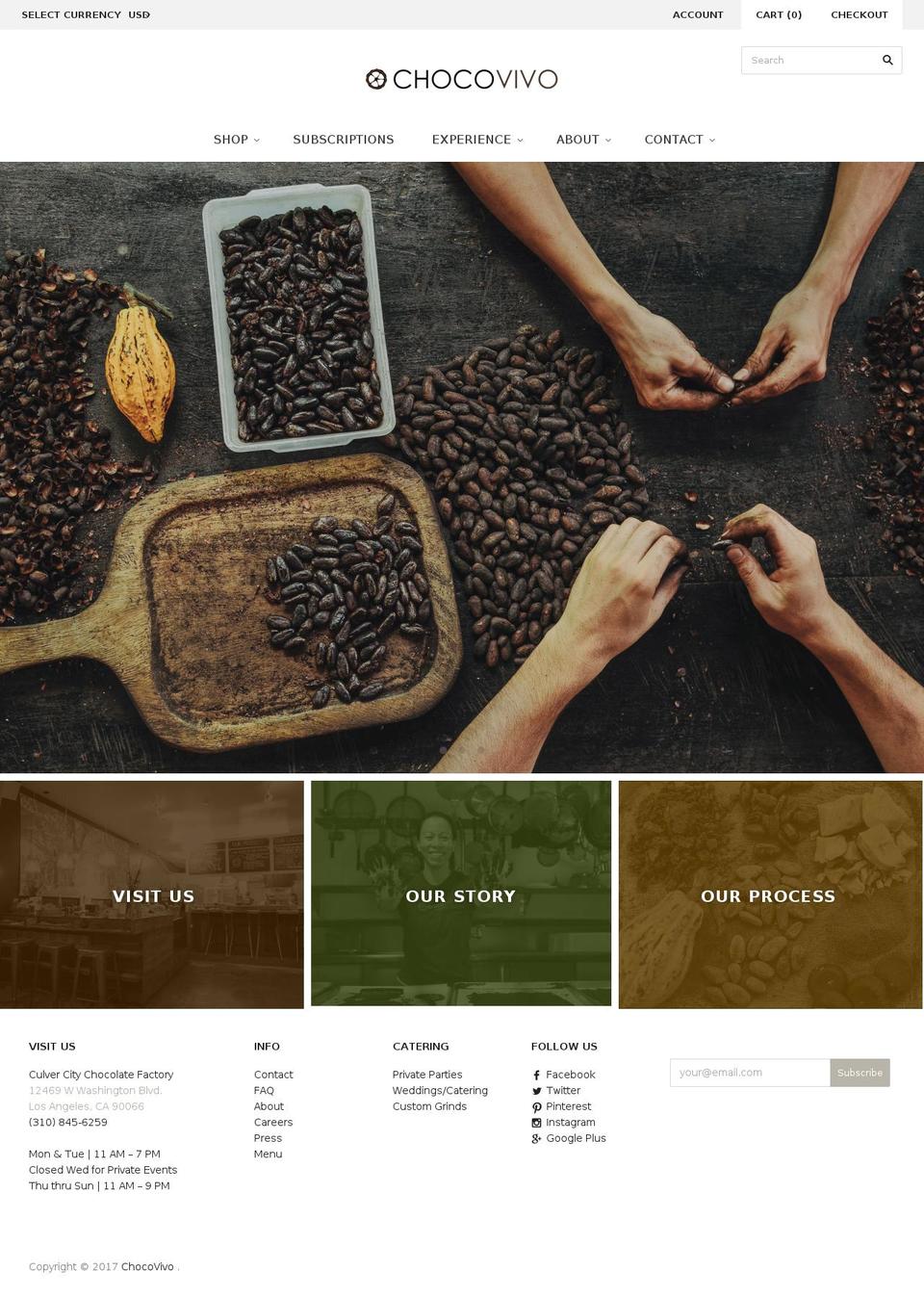 chocovivo.com shopify website screenshot