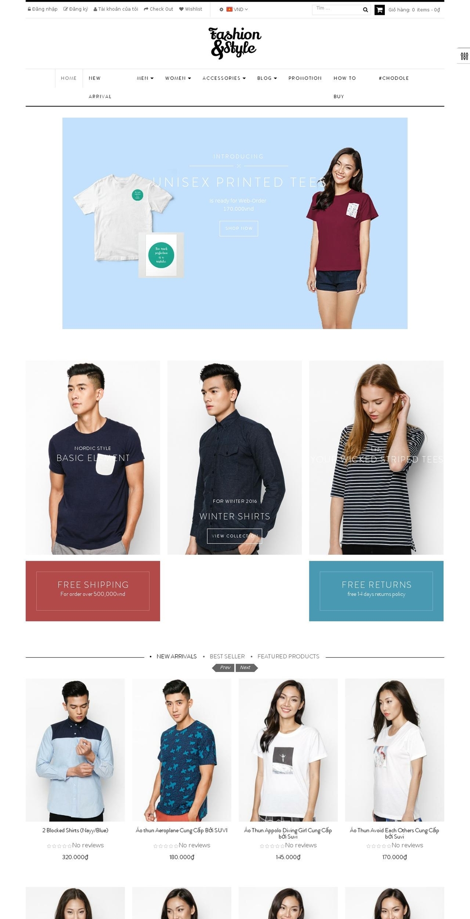 Fashion Shopify theme site example chodole.com