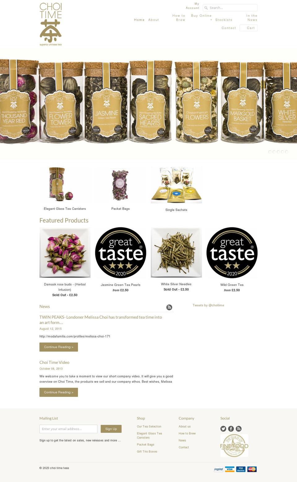 choi-time-teas.myshopify.com shopify website screenshot