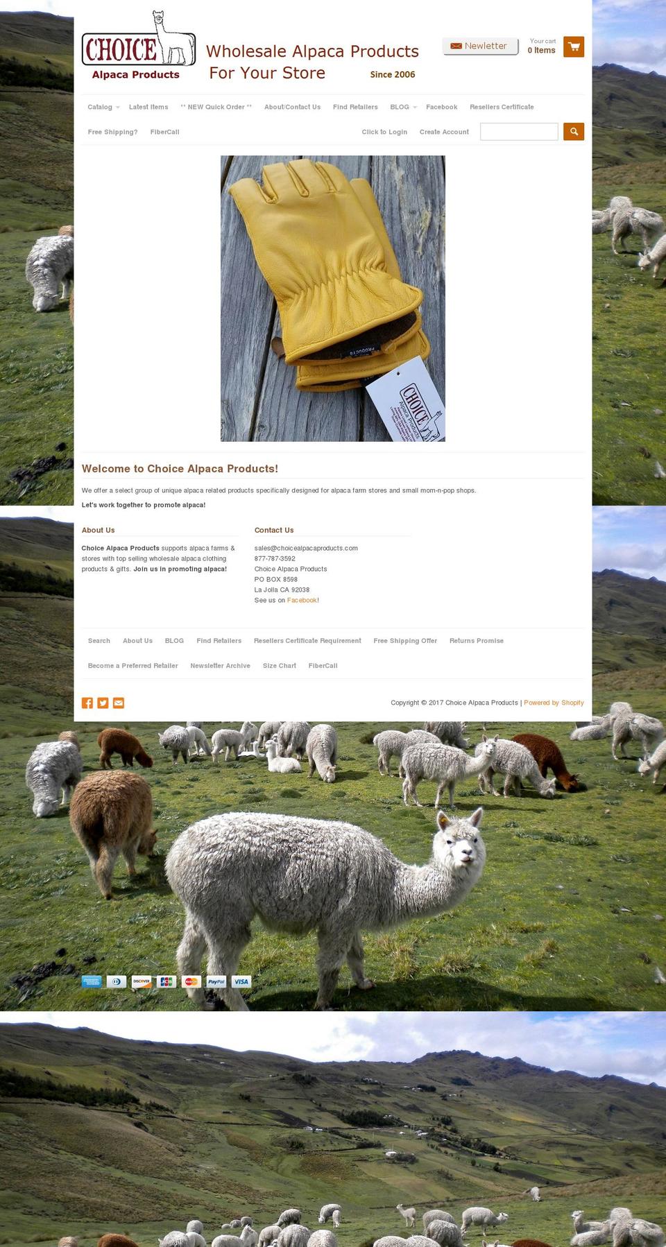choicealpacafootwear.com shopify website screenshot