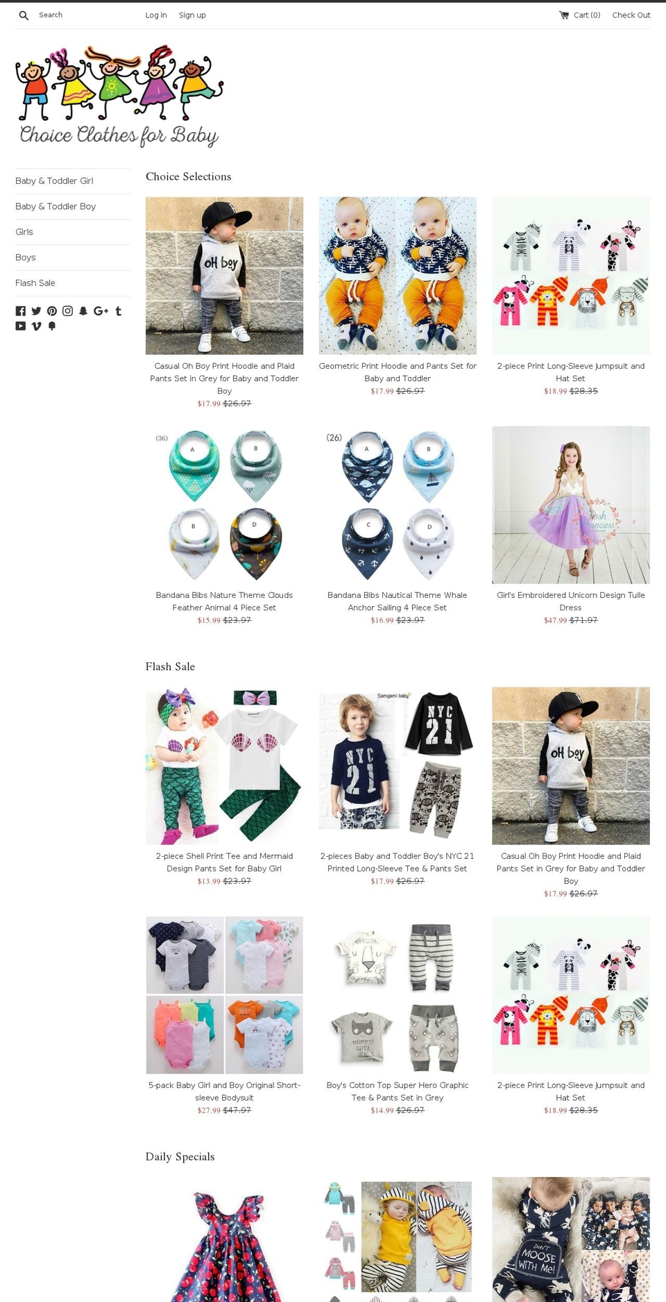 choiceclothesforbaby.com — Shopify storefront screenshot