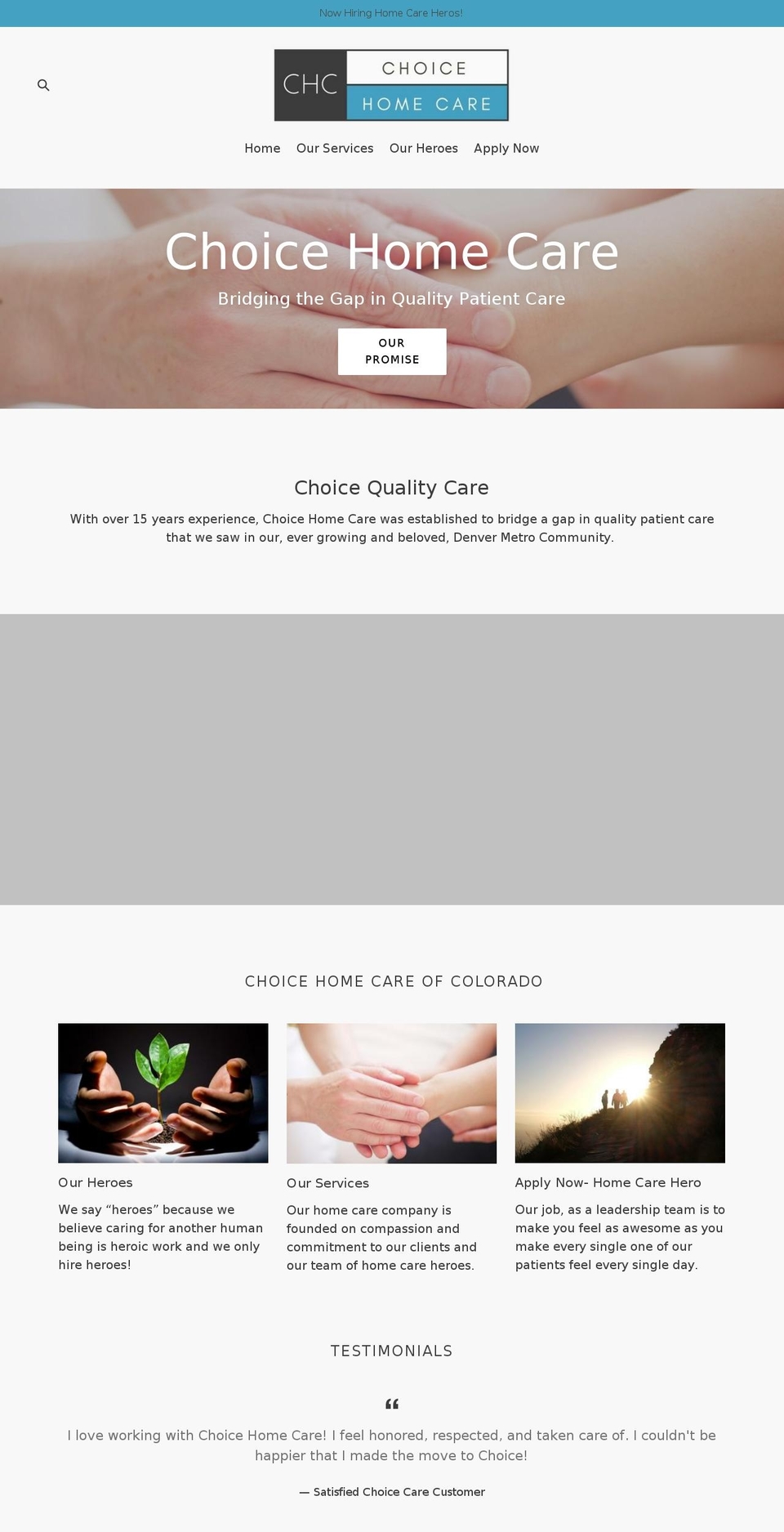 choicehca.com shopify website screenshot