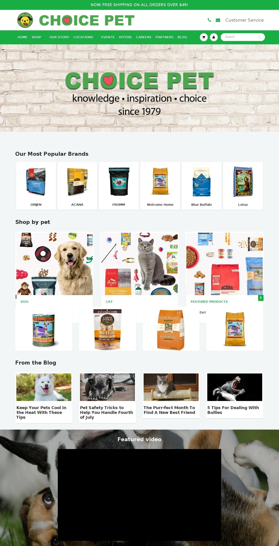 choicepet.com shopify website screenshot