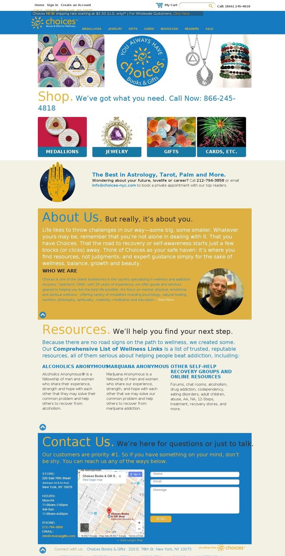 choicesgifts.com shopify website screenshot