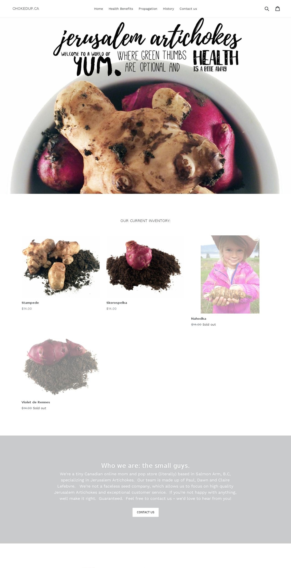 chokedup.ca shopify website screenshot