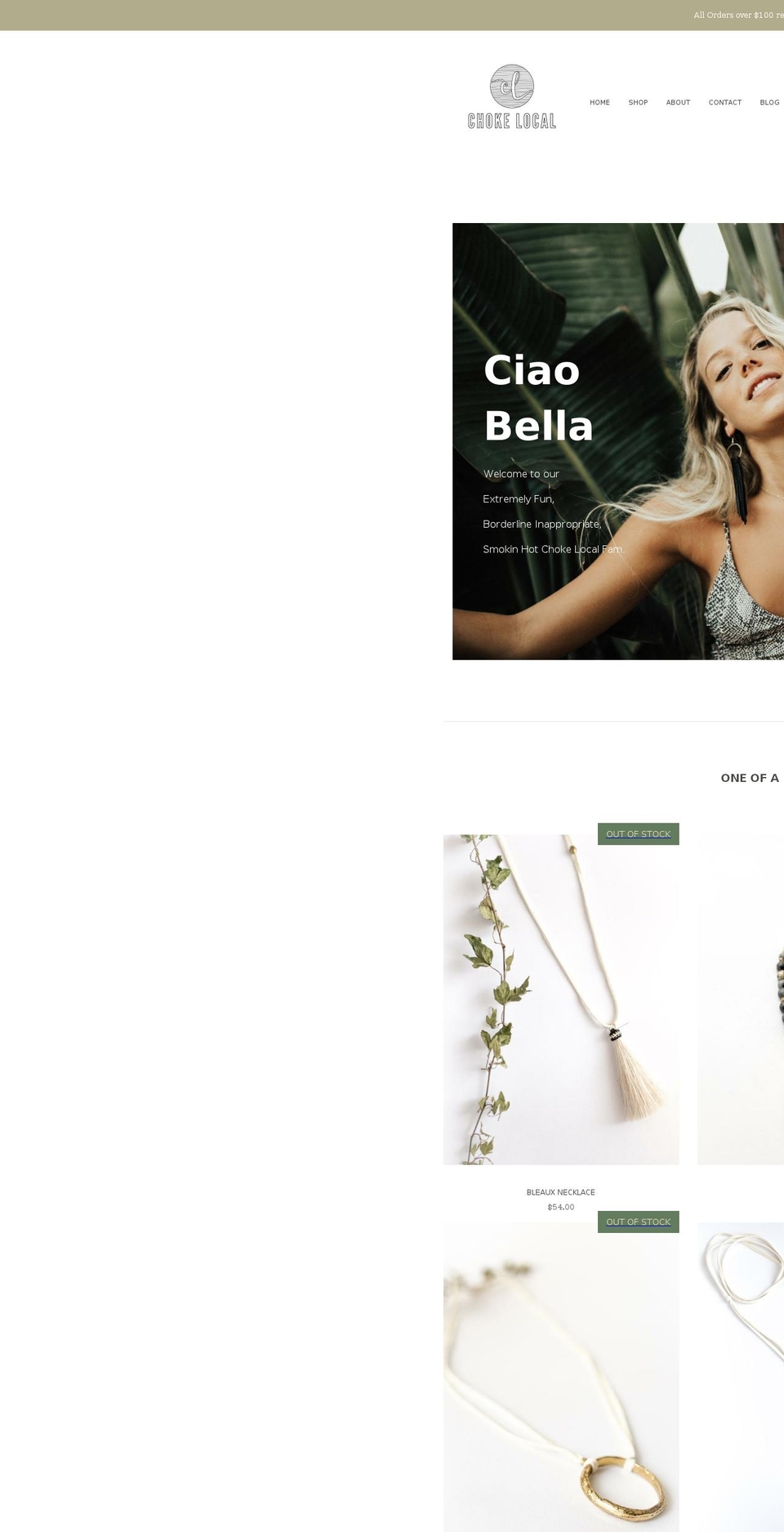 chokelocal.com — Shopify storefront screenshot