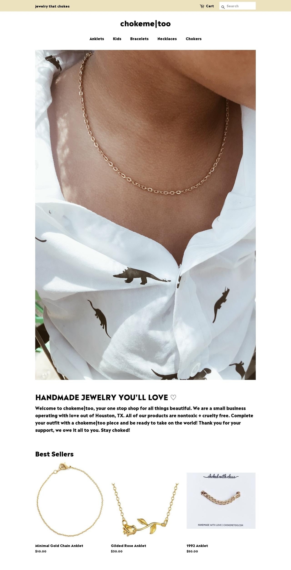 chokemetoo.com shopify website screenshot