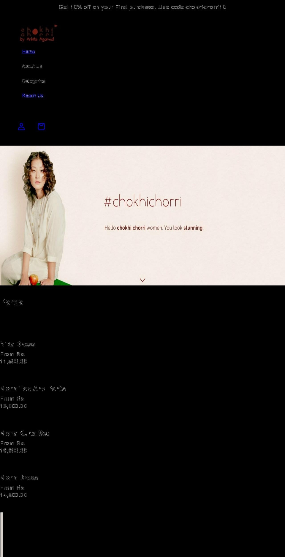 chokhichorri.com shopify website screenshot