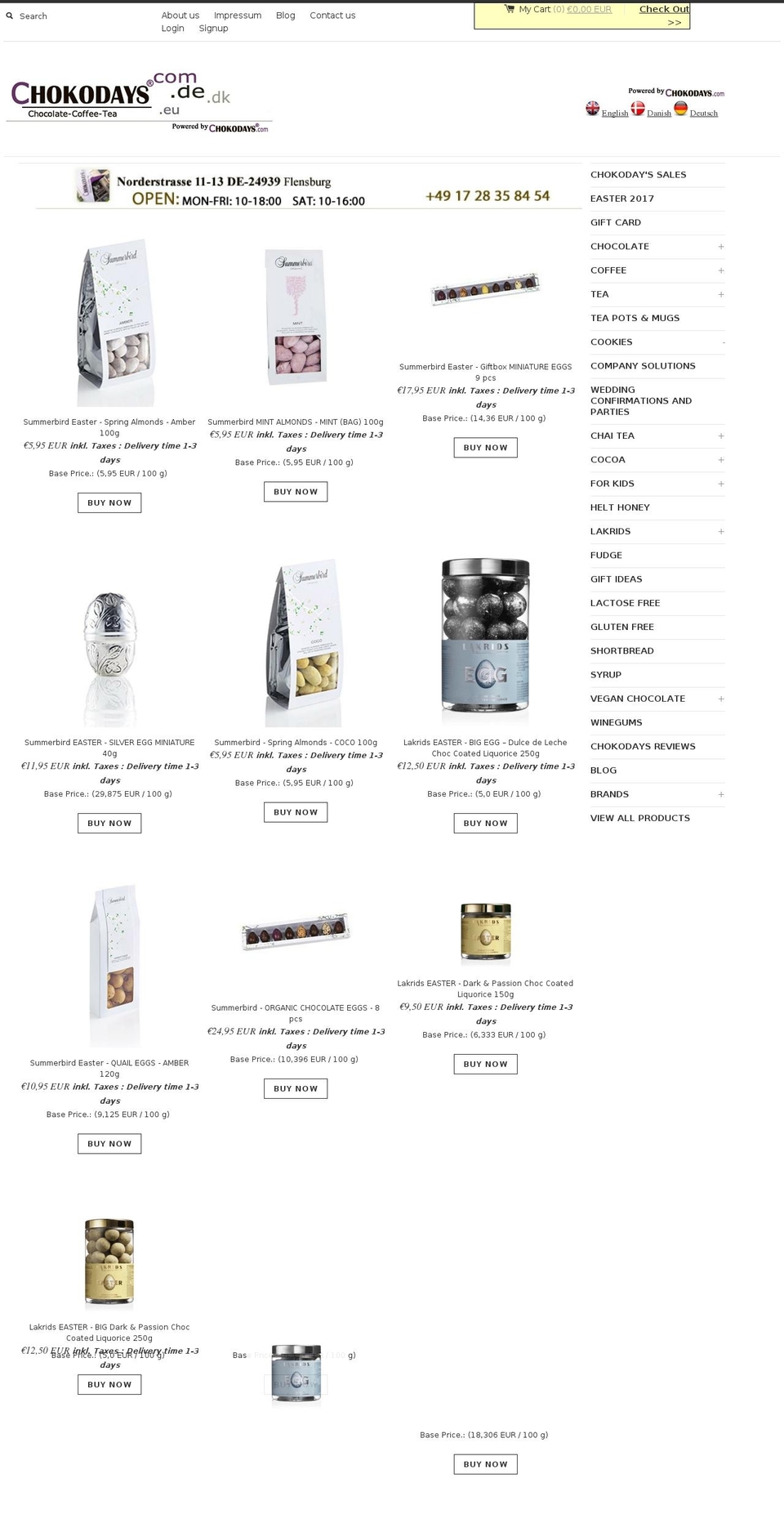 chokoday.com shopify website screenshot