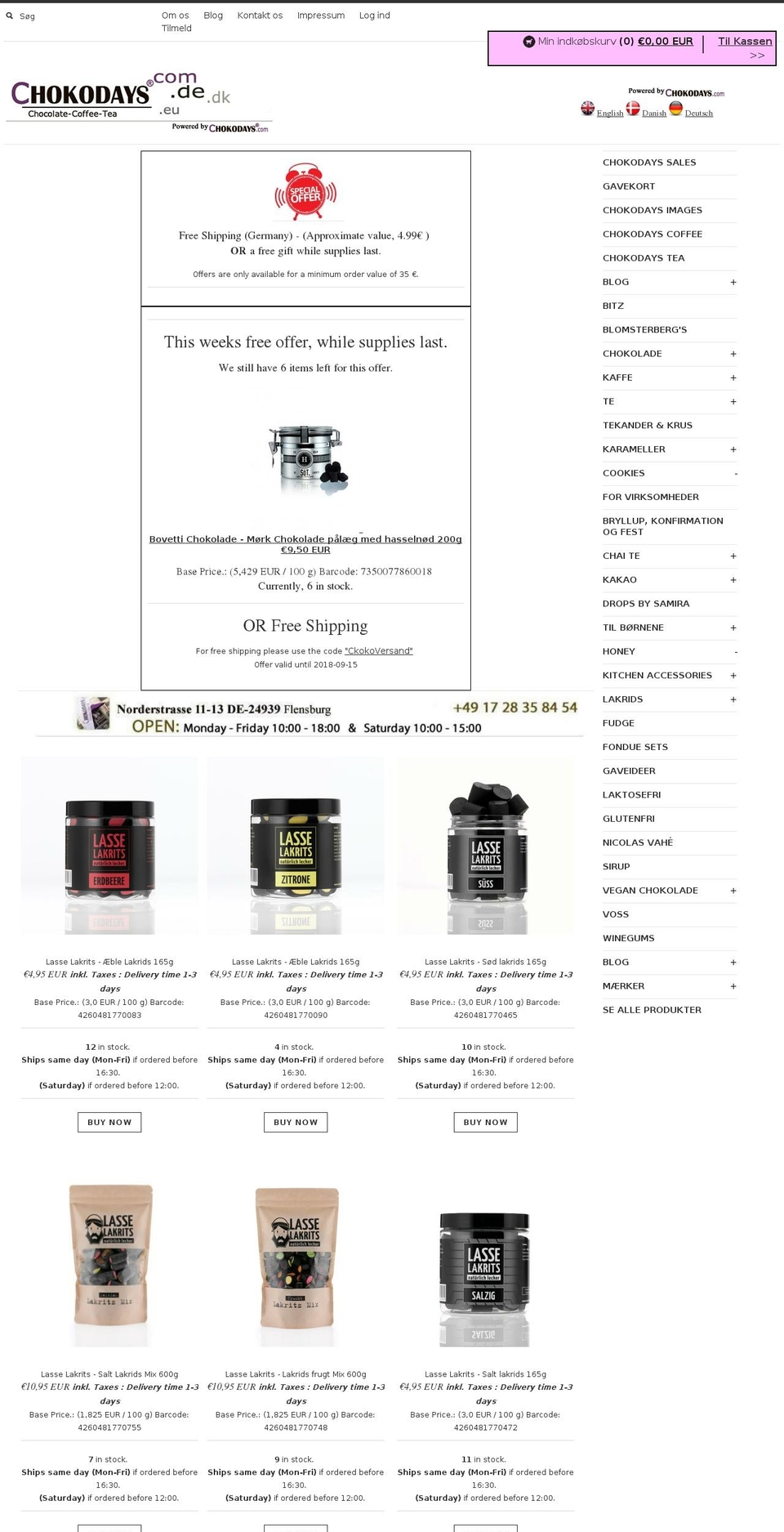 chokogave.com shopify website screenshot