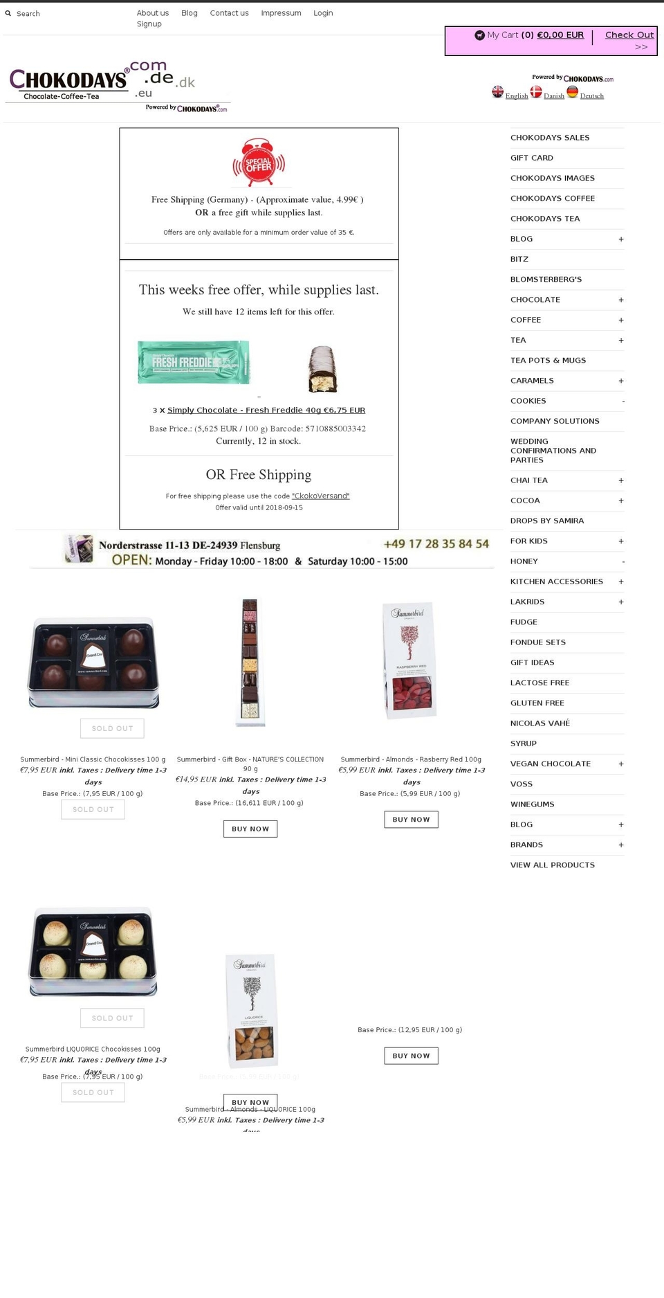 chokolove.com shopify website screenshot