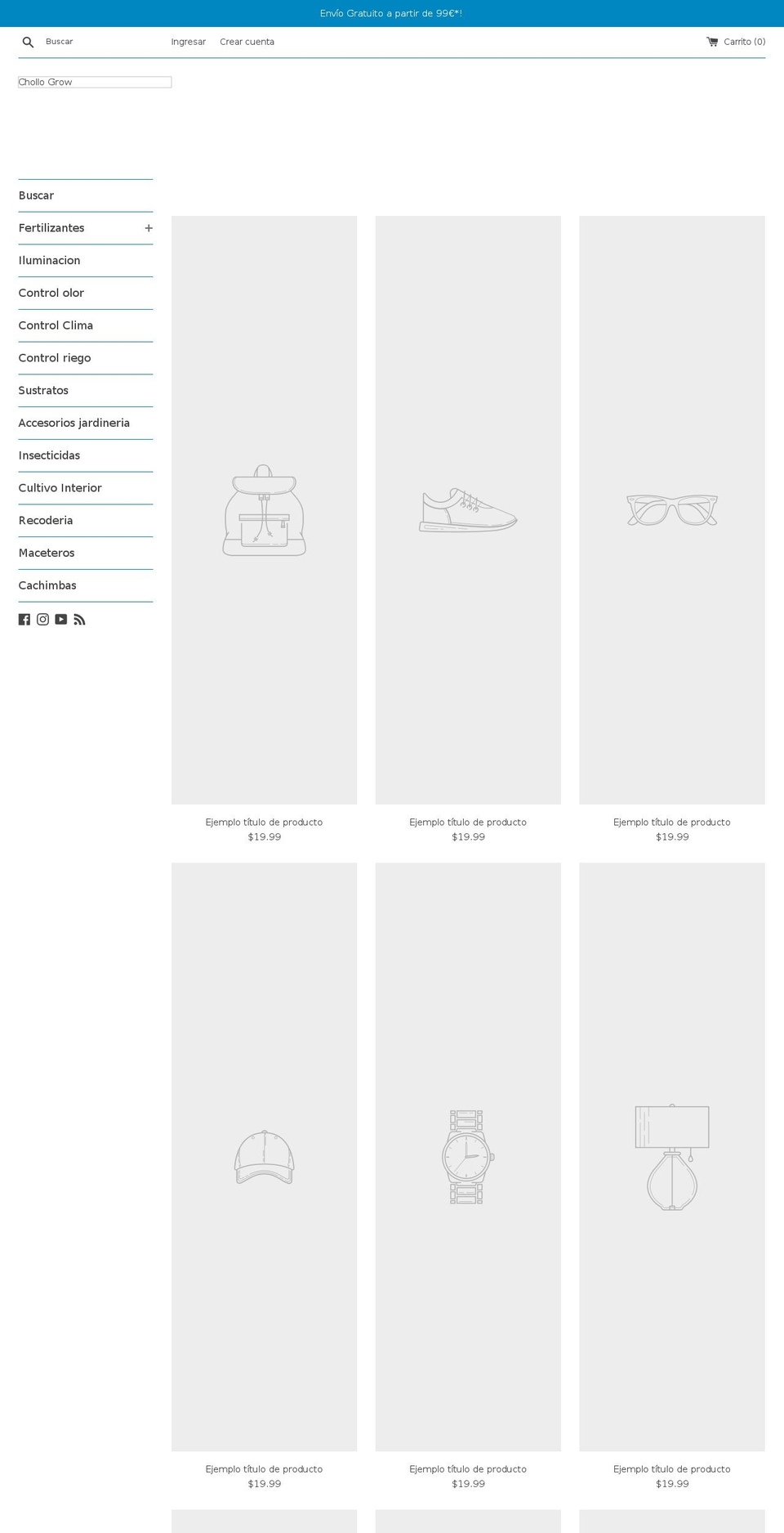 chollogrow.com shopify website screenshot