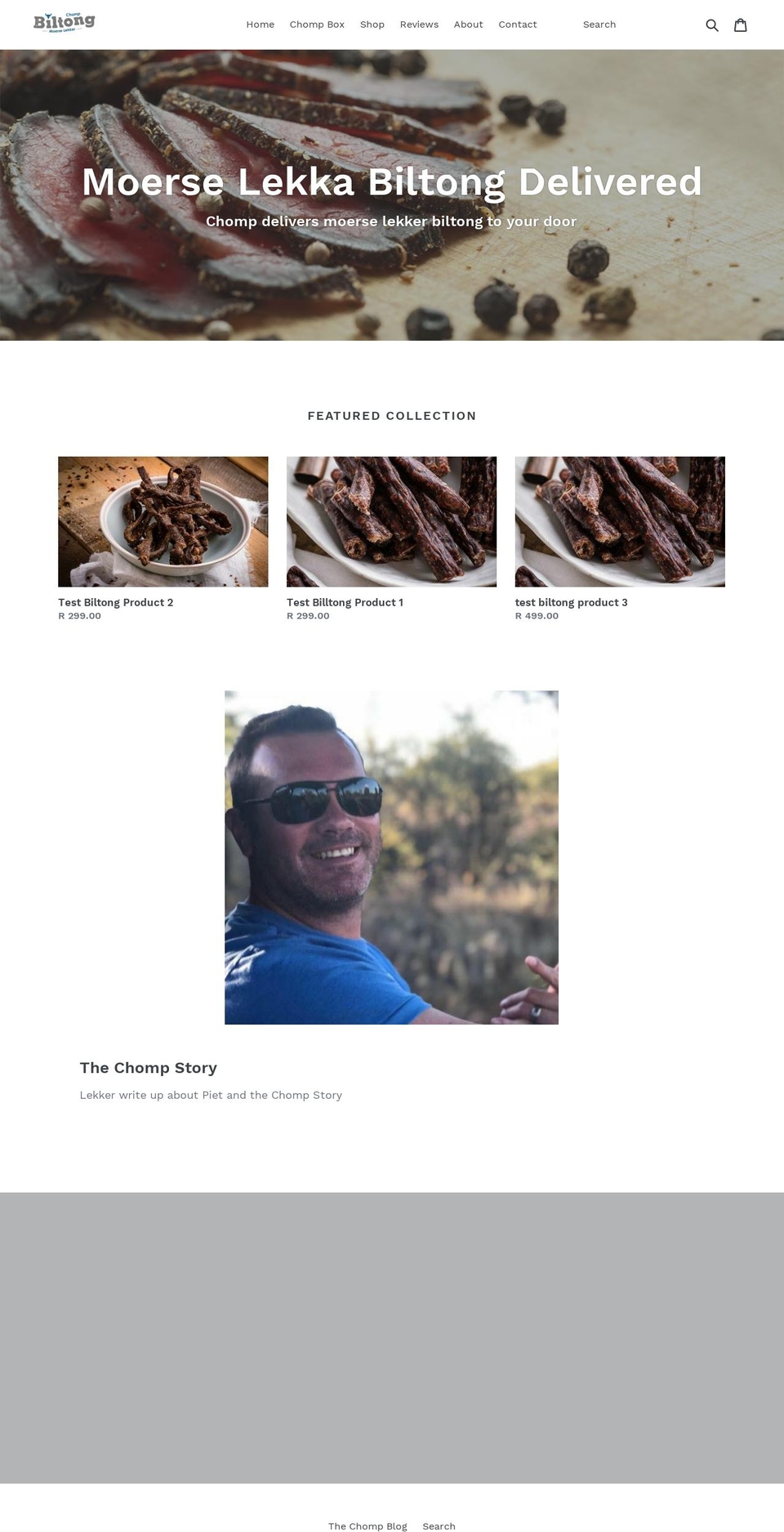 chomp.co.za shopify website screenshot