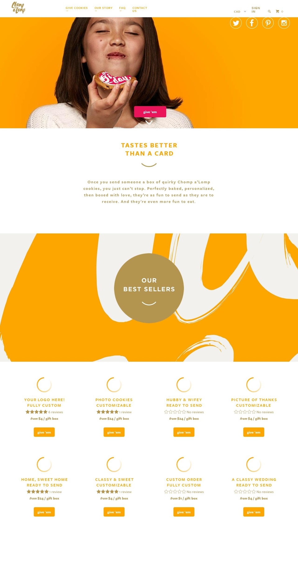 chompalomp.com shopify website screenshot