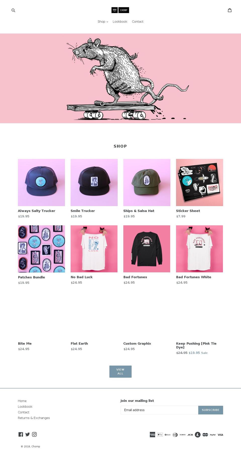chompbrand.com shopify website screenshot