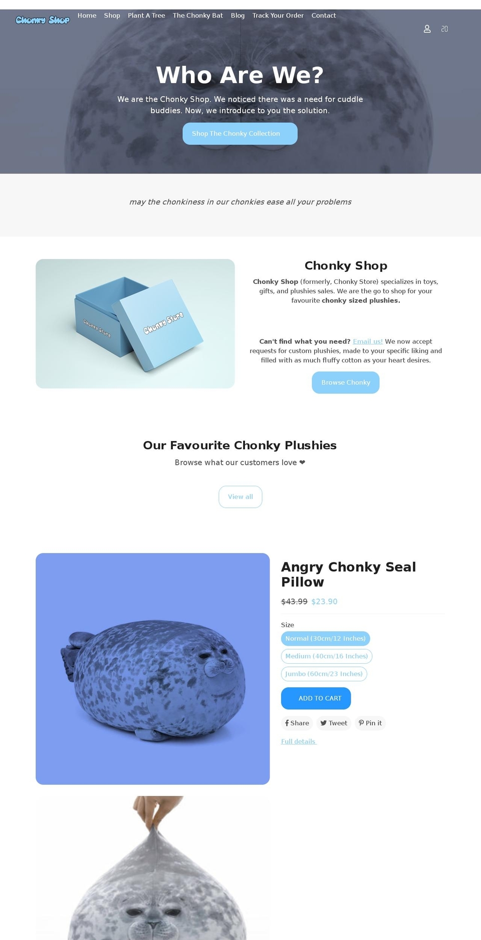 chonkystore.com shopify website screenshot