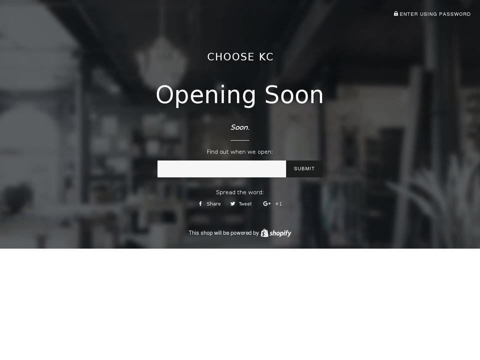 choosekansascity.com shopify website screenshot