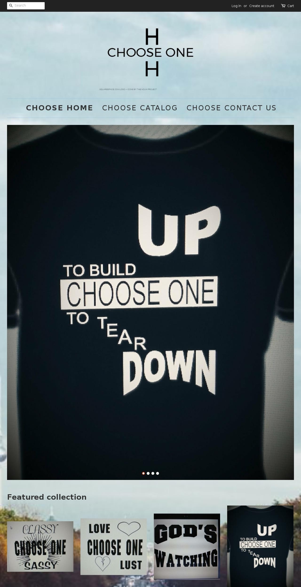 chooseoneapparel.com shopify website screenshot