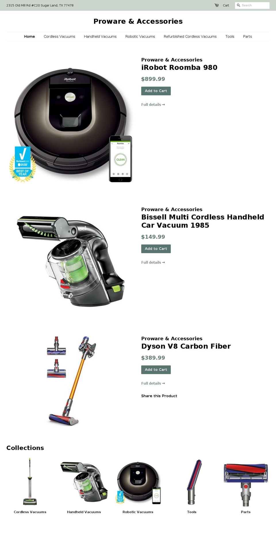 chooseproware.com — Shopify storefront screenshot
