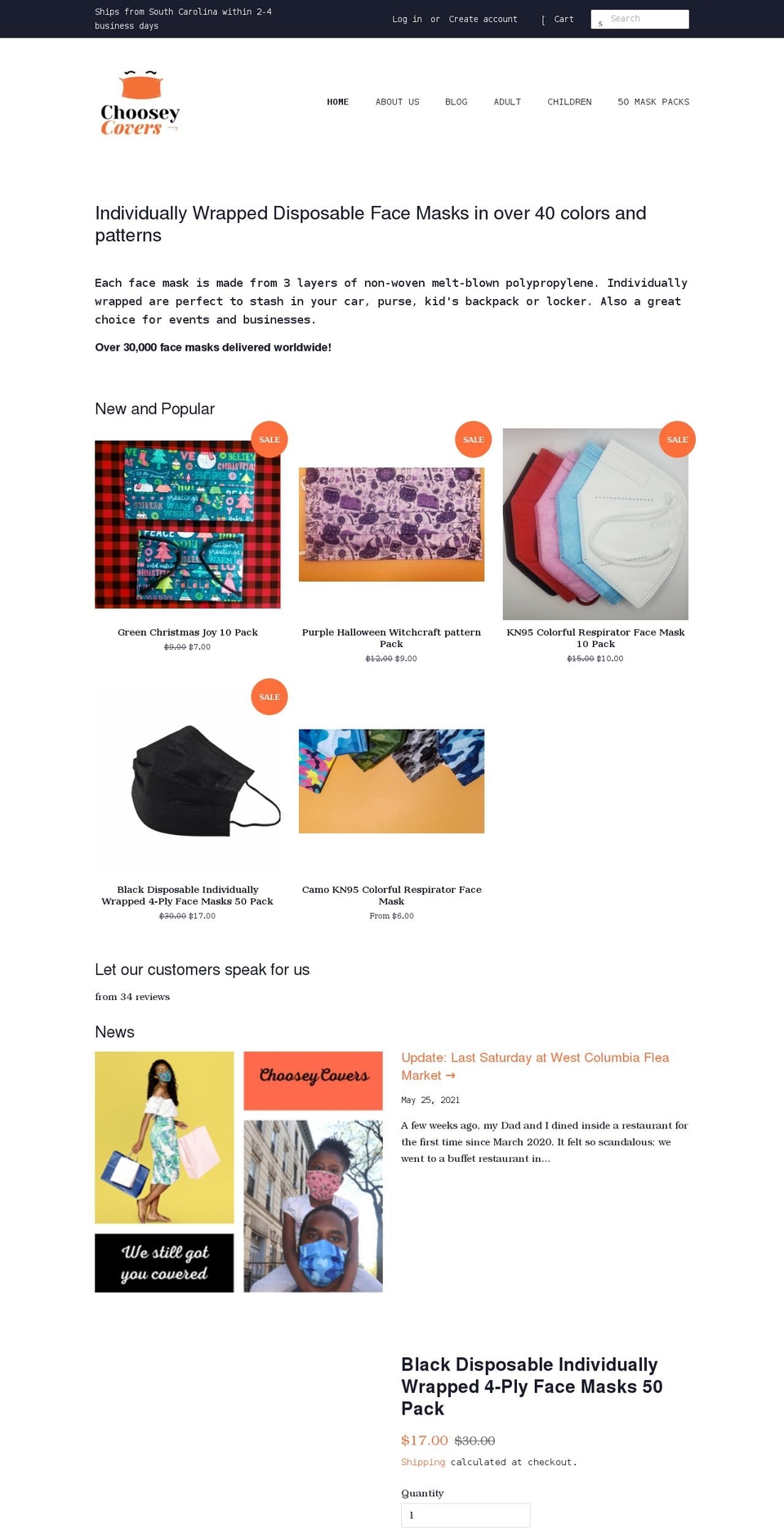 chooseycovers.com shopify website screenshot