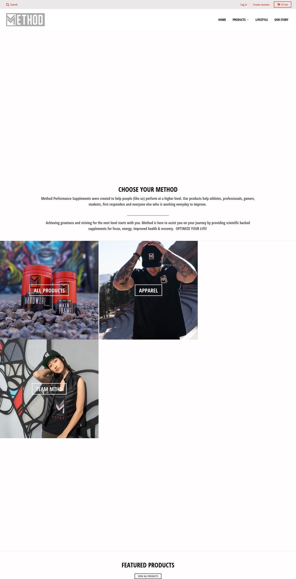 chooseyourmethod.com shopify website screenshot
