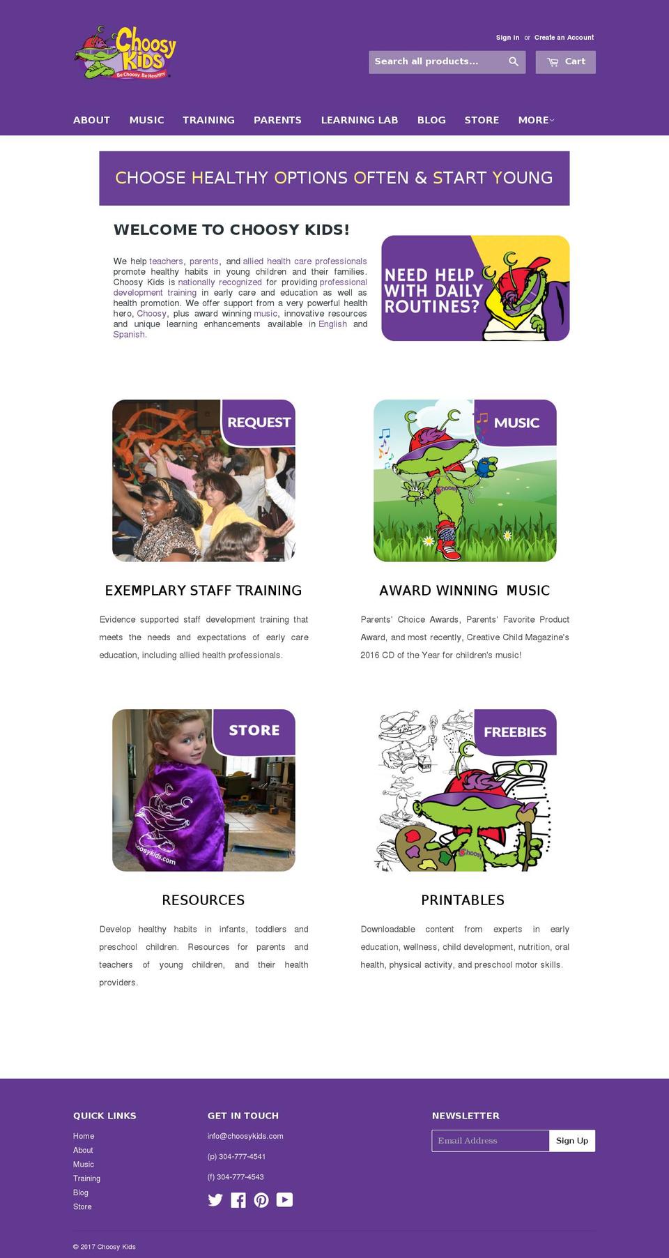 choosykids.com shopify website screenshot