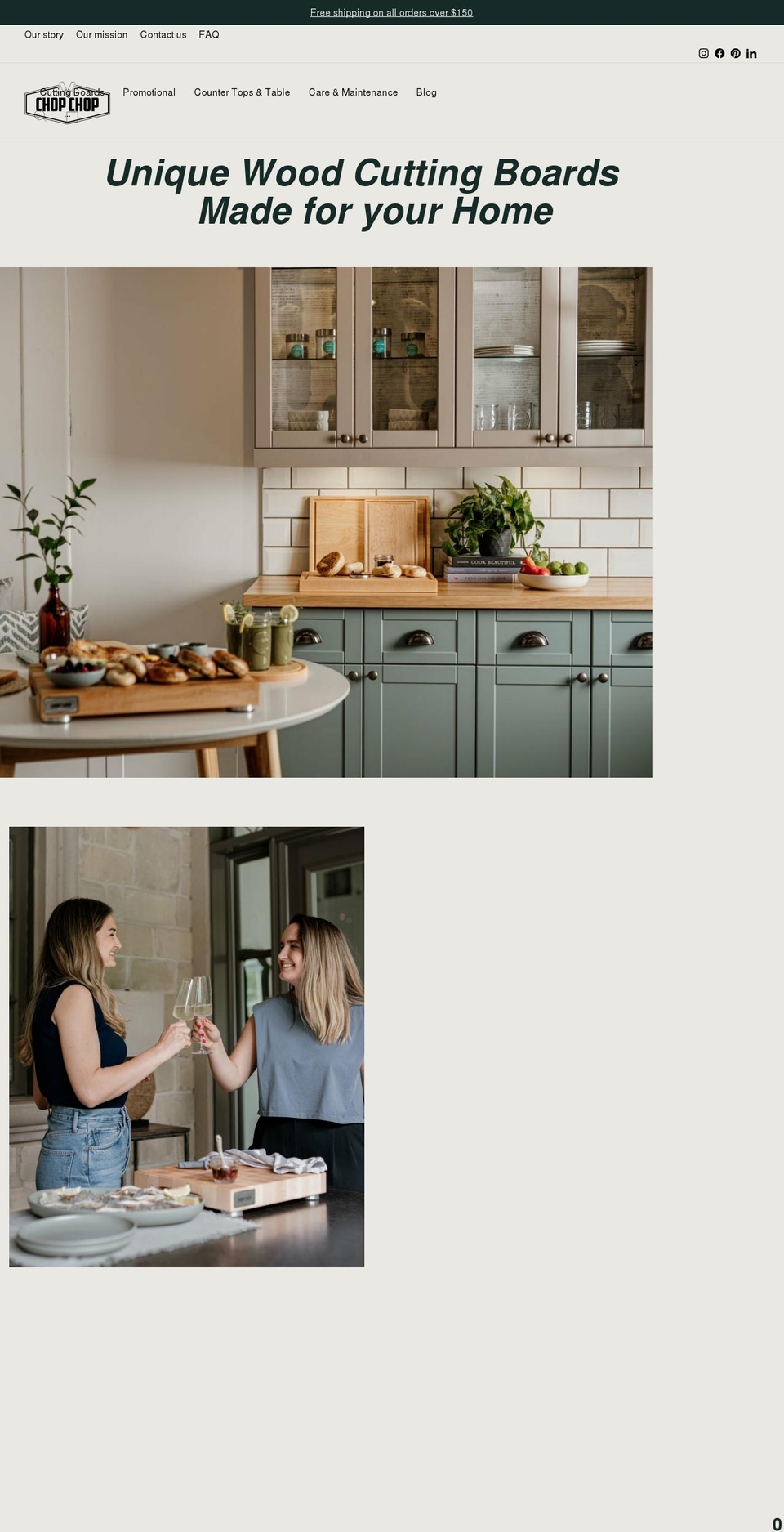 chopchopboards.com shopify website screenshot