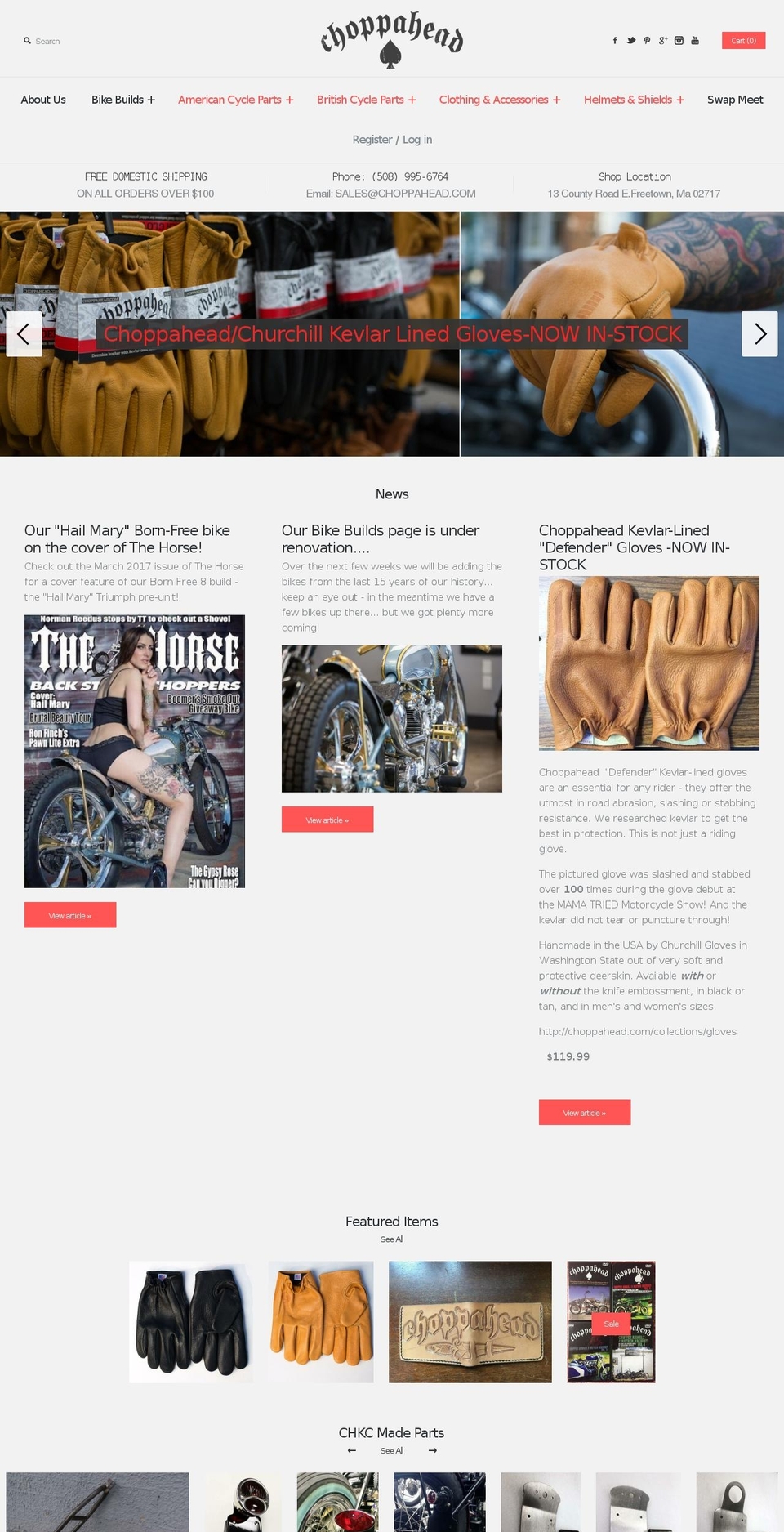 choppaheadkustoms.com shopify website screenshot