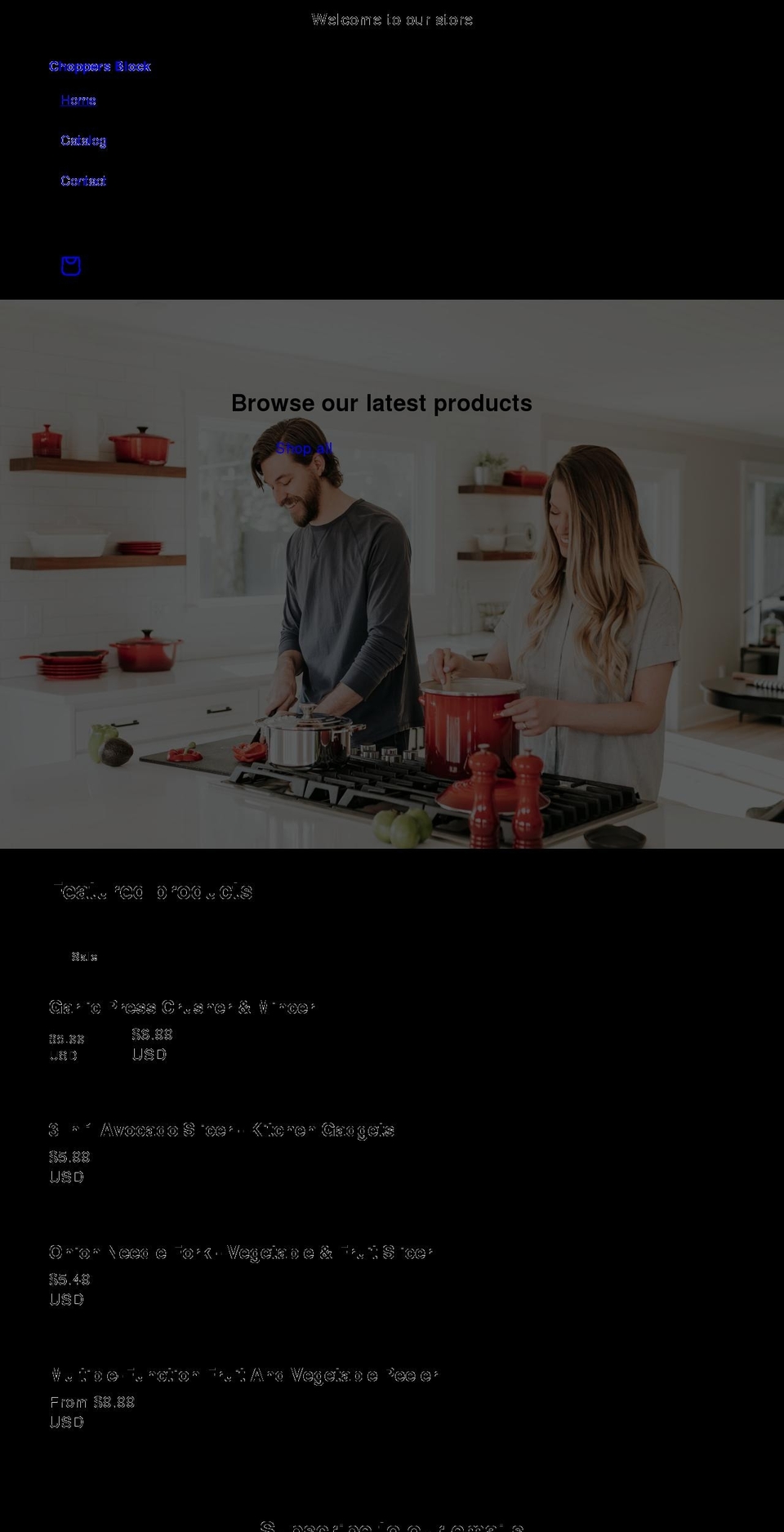 choppersblock.com — Shopify storefront screenshot