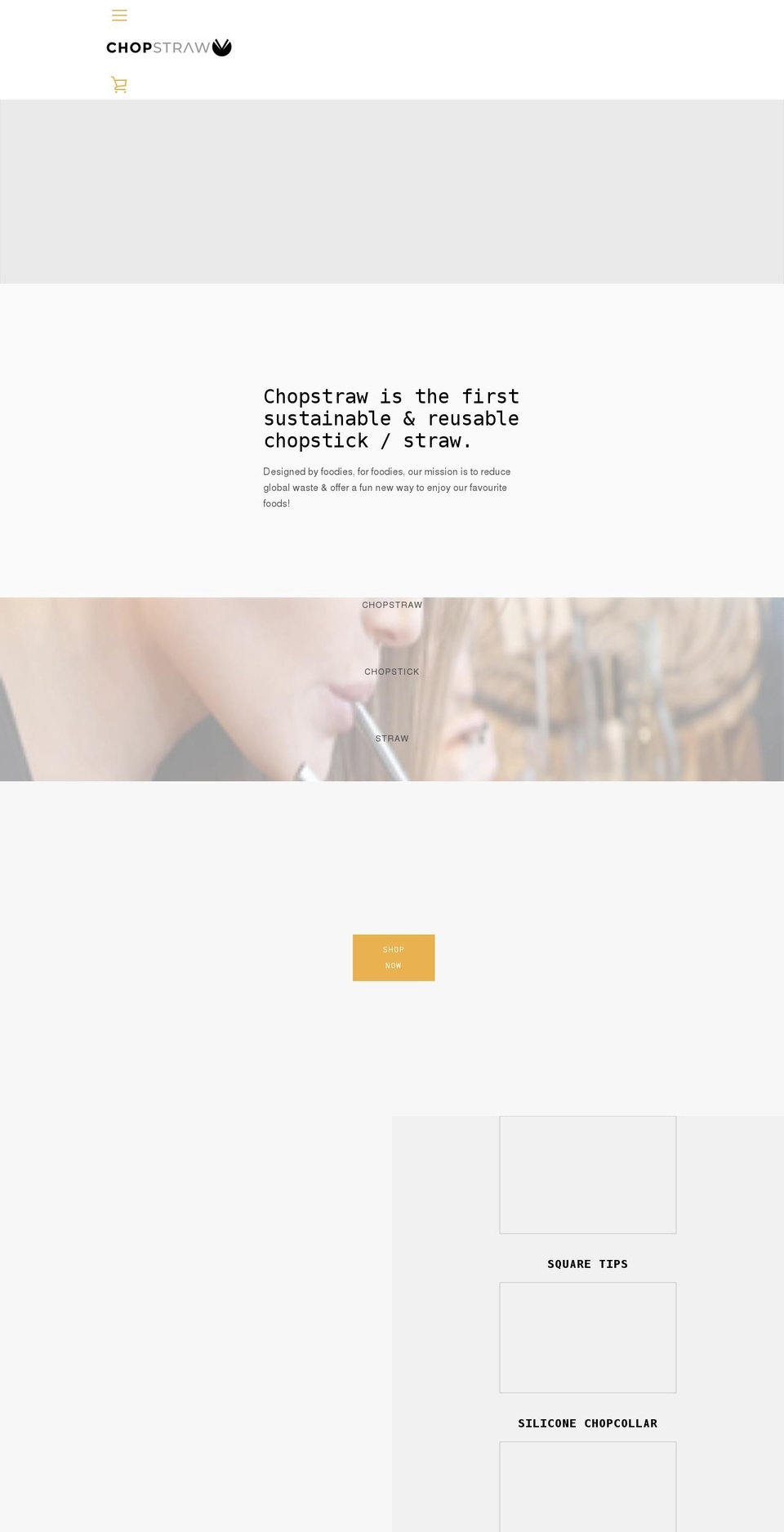 chopstraw.life shopify website screenshot