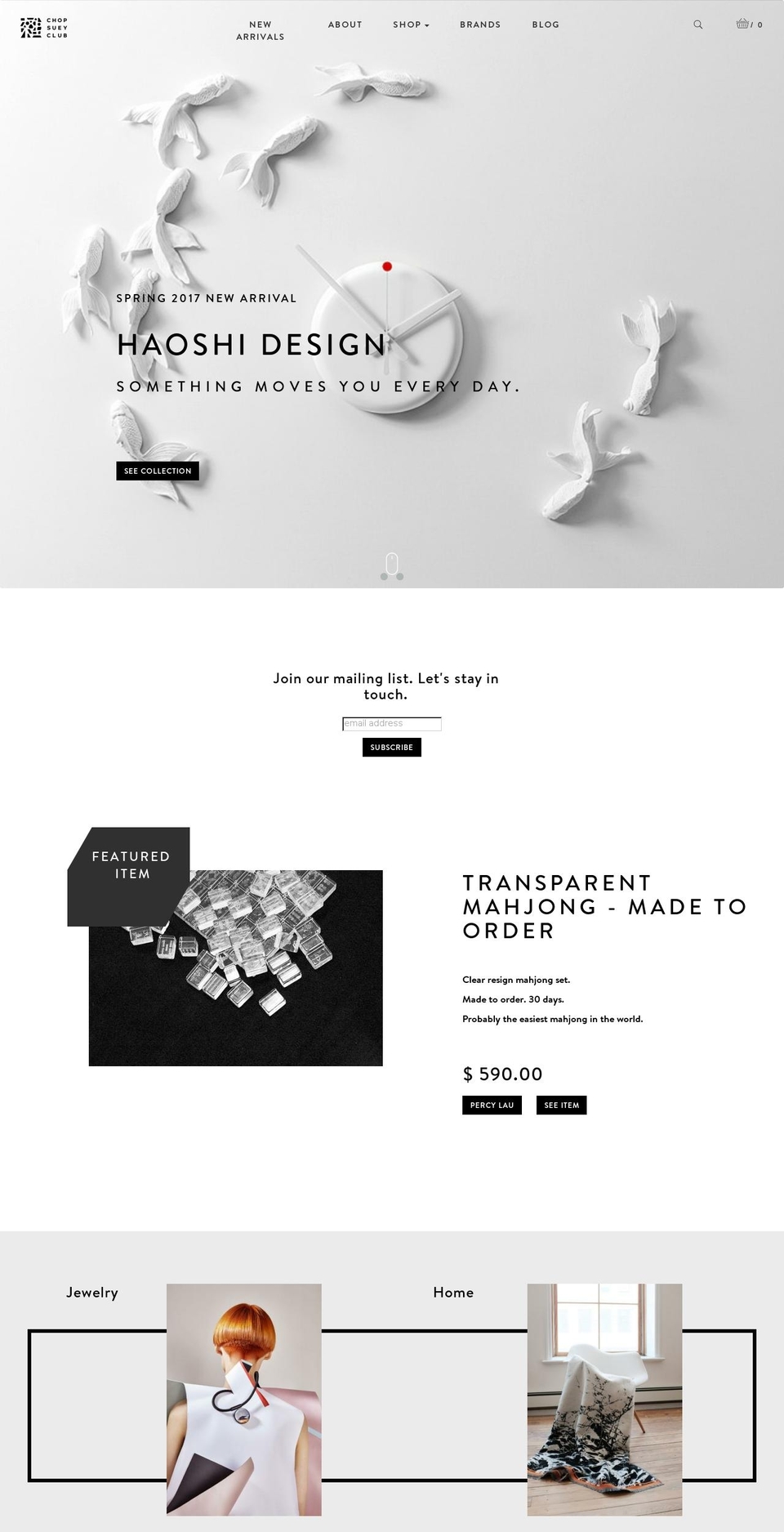 chopsueyclub.com shopify website screenshot