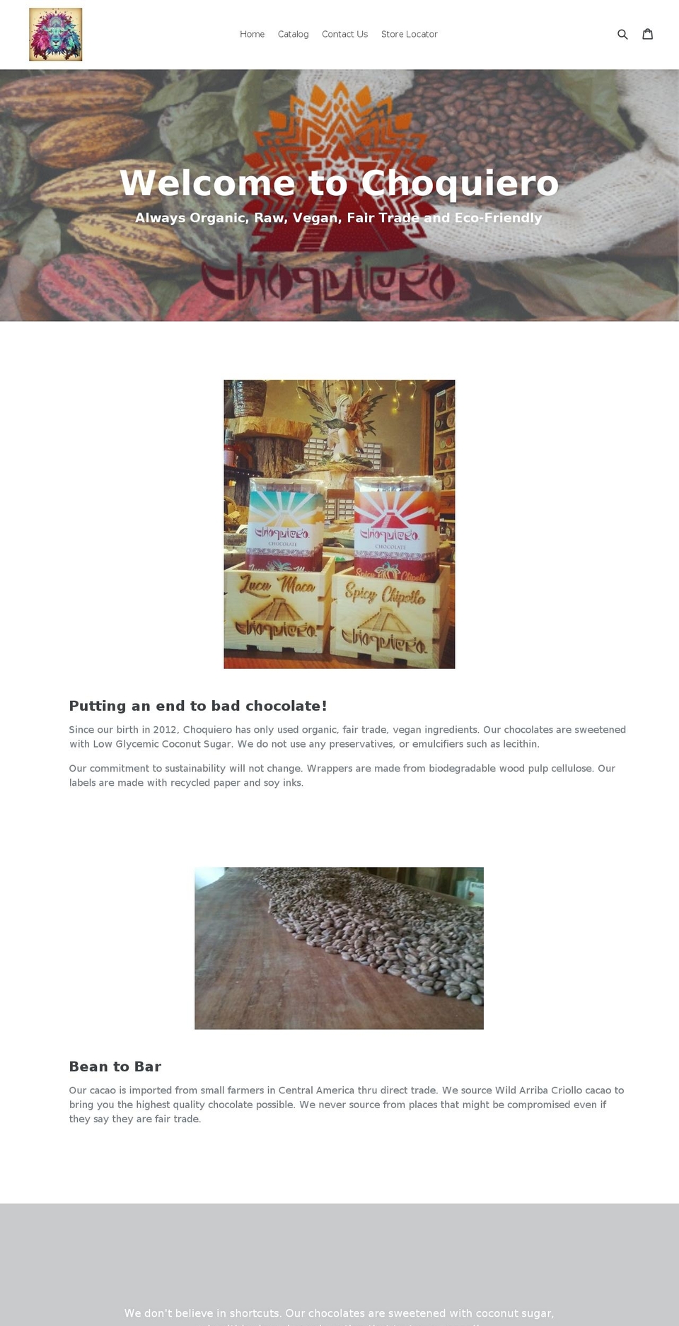 choquierochocolate.com — Shopify storefront screenshot