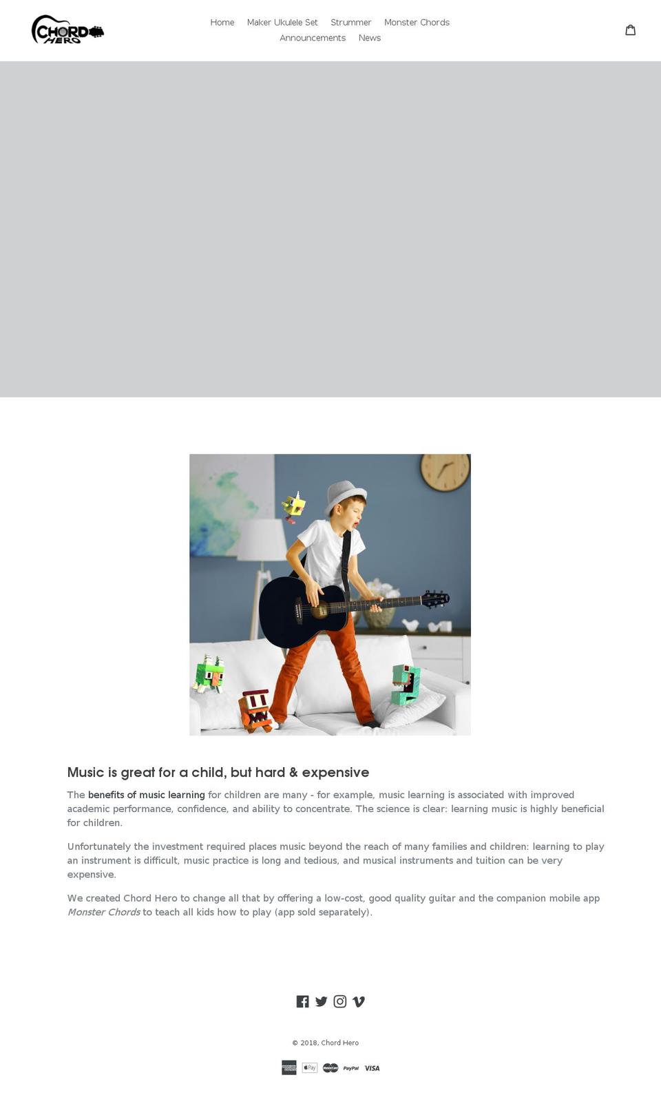 chordhero.com shopify website screenshot