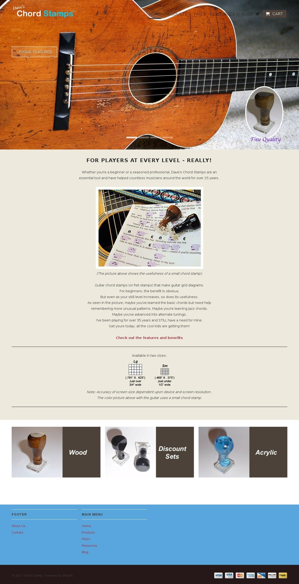 chordstamp.com shopify website screenshot