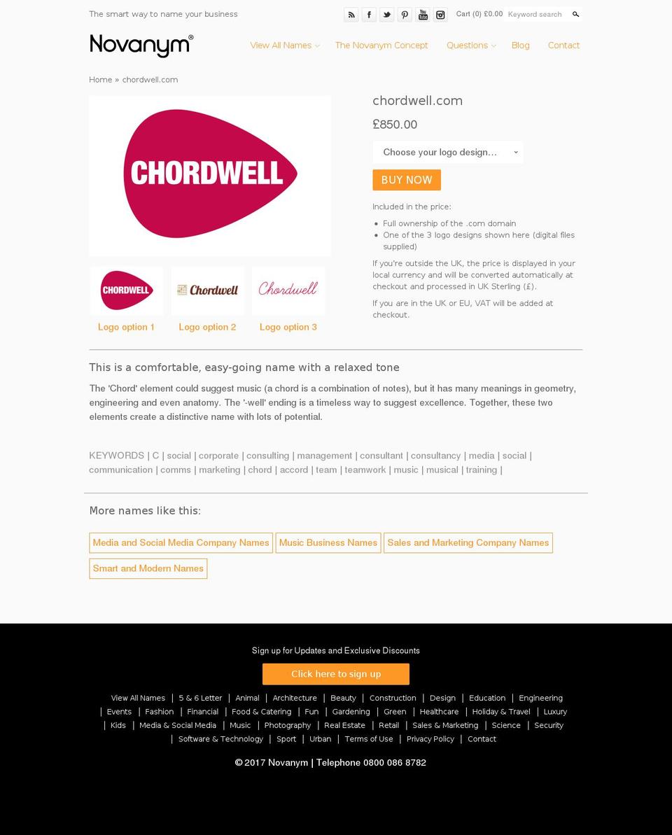 chordwell.com shopify website screenshot