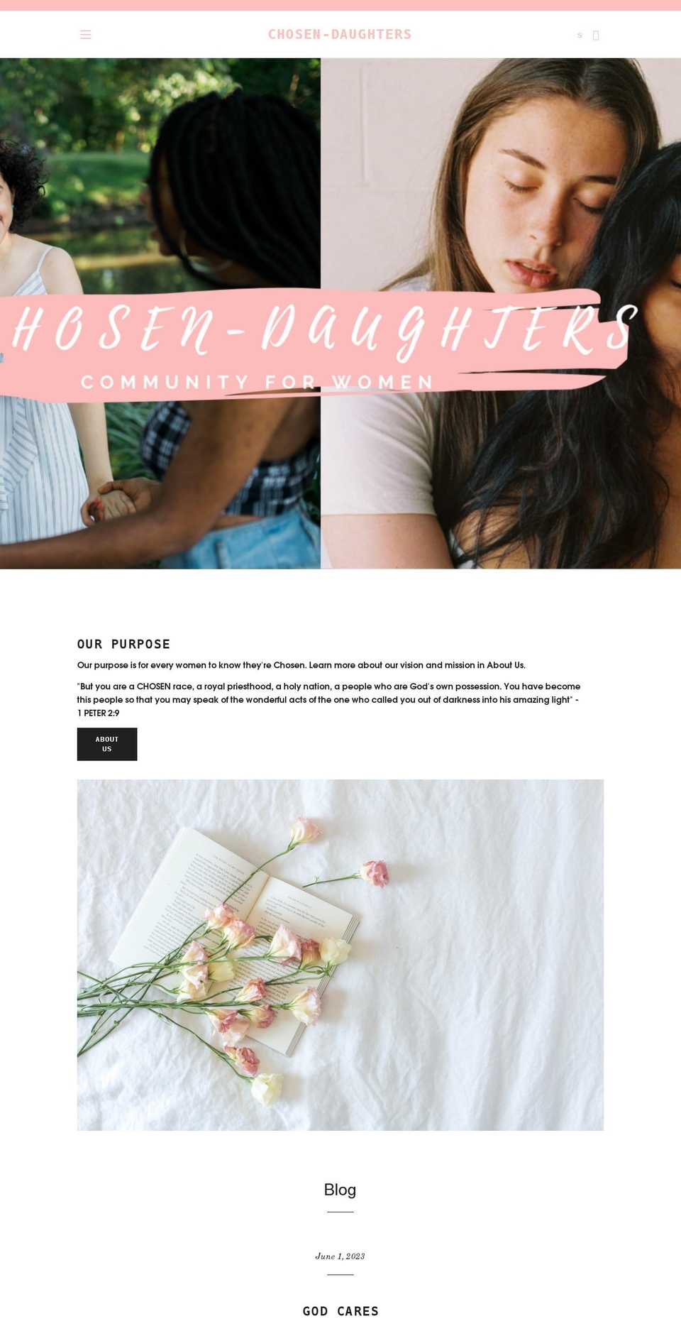 chosen-daughters.com shopify website screenshot