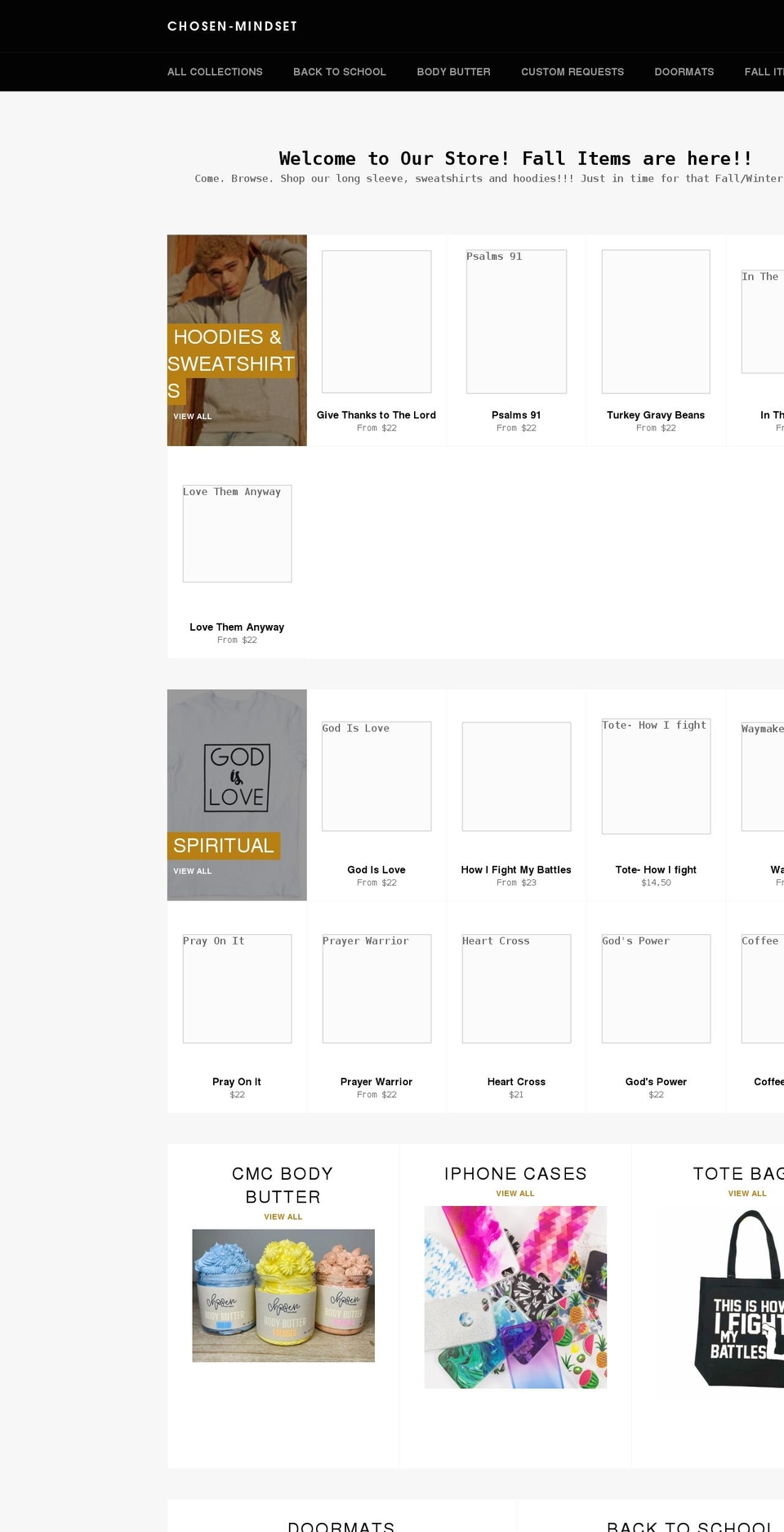 chosen-mindset.com shopify website screenshot