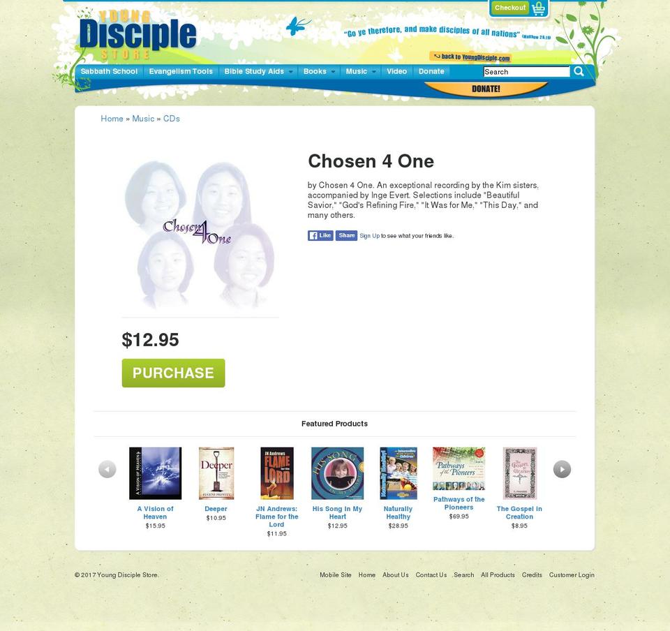 chosen4one.com shopify website screenshot